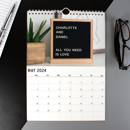 Personalised A4 Couple You And Me Calendar - image 7