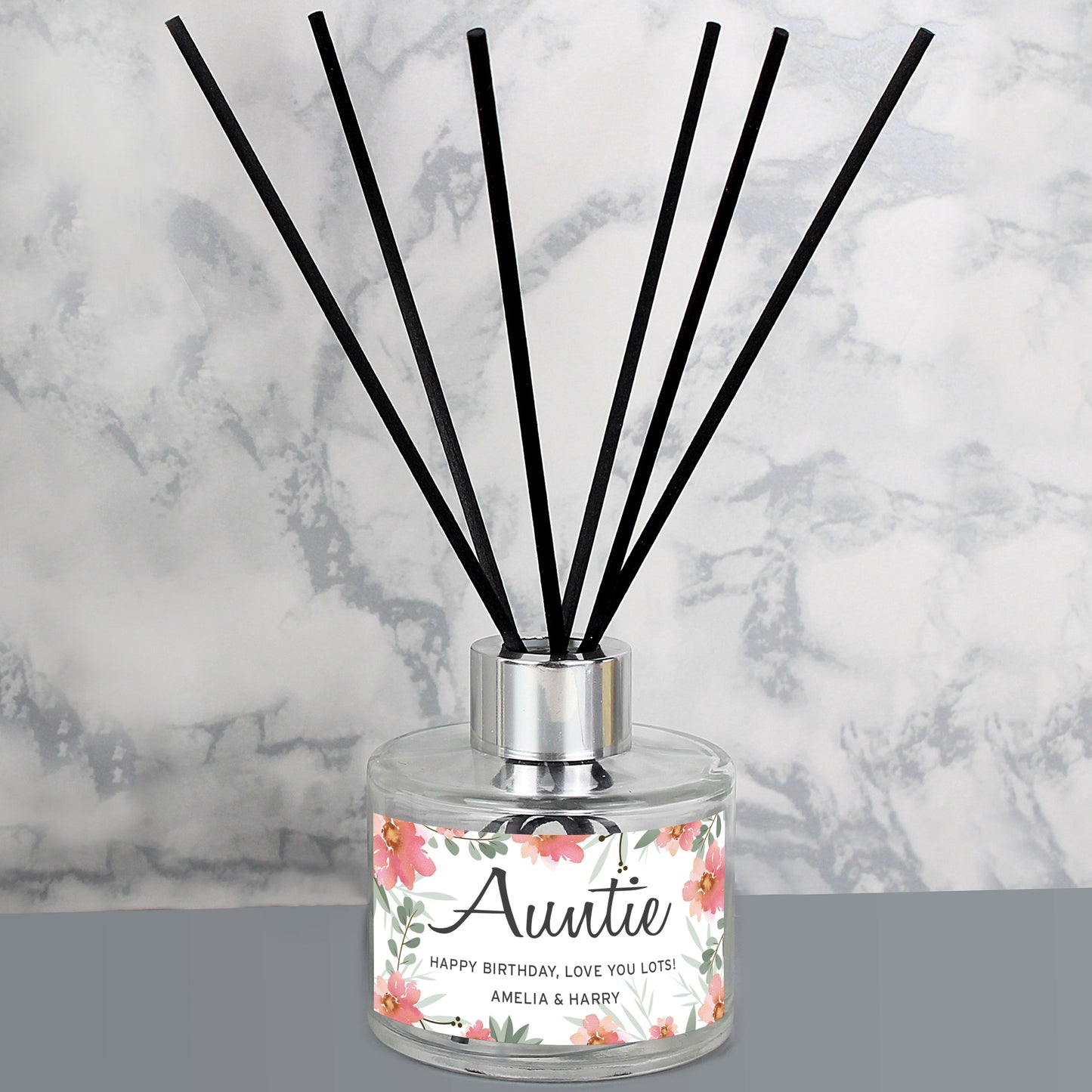 Personalised Floral Sentimental Reed Diffuser from Heartfelt Gifts