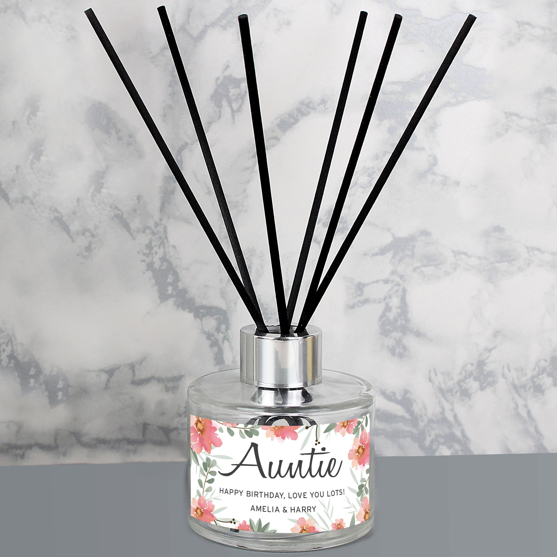 Personalised Floral Sentimental Reed Diffuser from Heartfelt Gifts