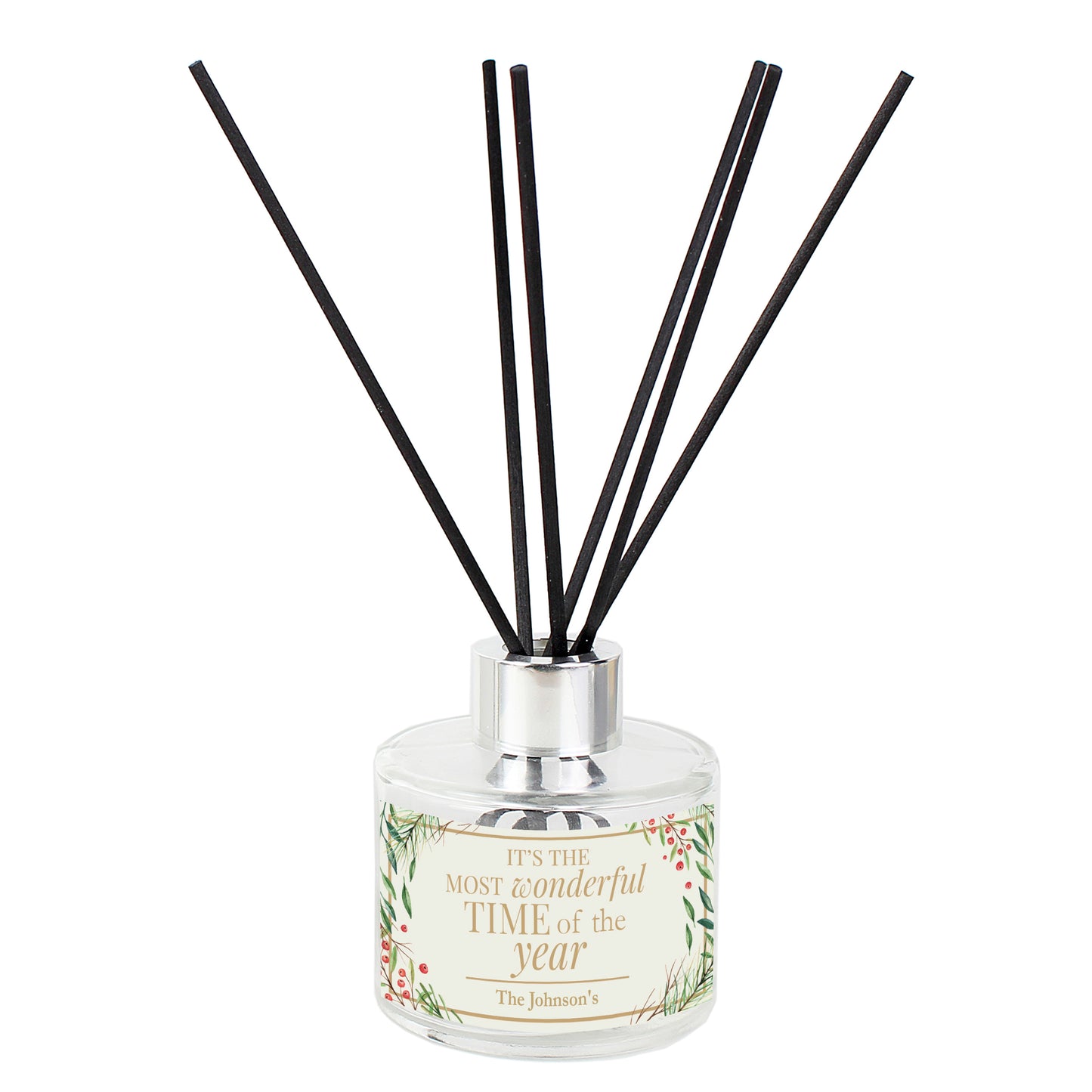 Personalised 'Wonderful Time of The Year' Christmas Reed Diffuser - image 2