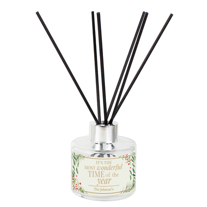 Personalised 'Wonderful Time of The Year' Christmas Reed Diffuser - image 2