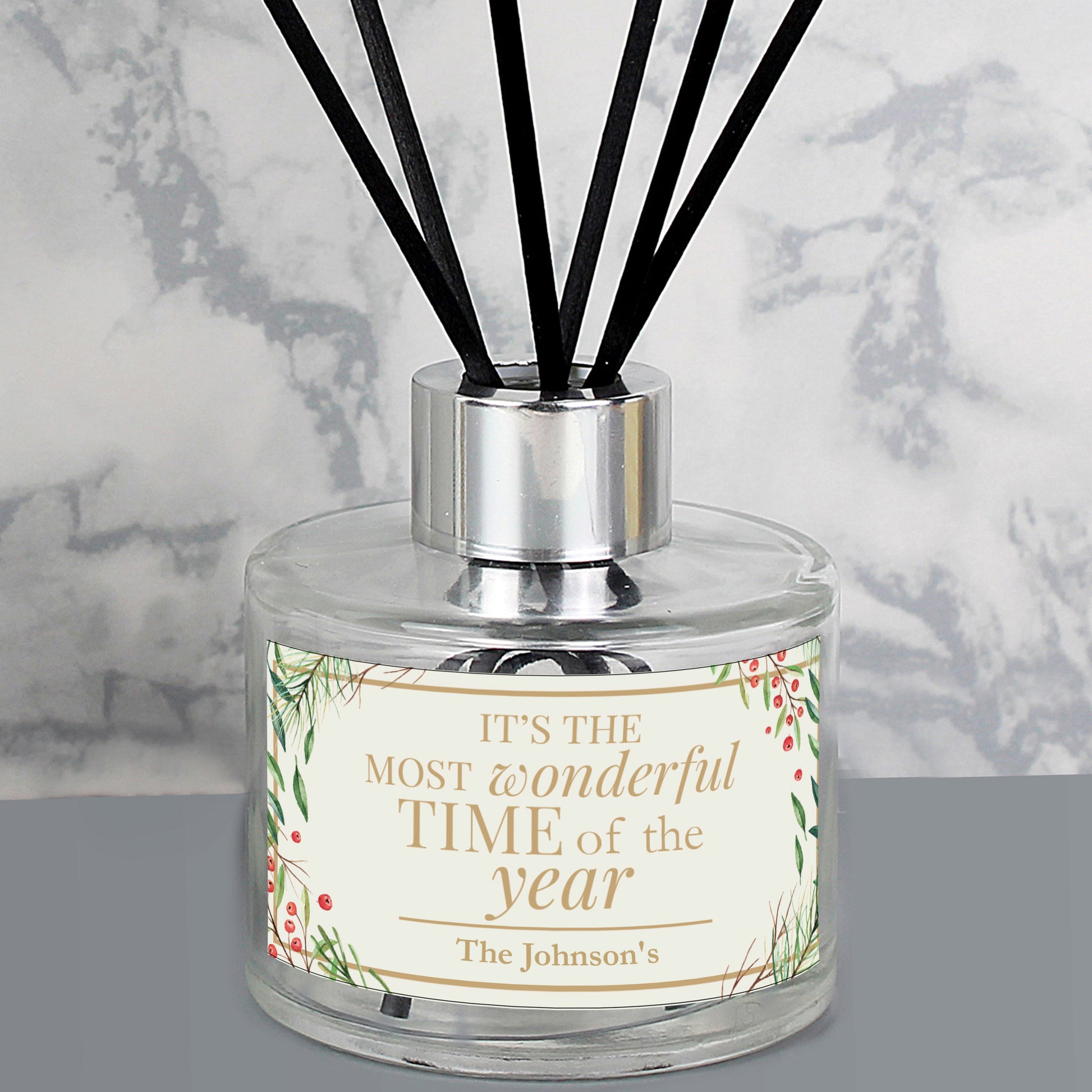 Personalised 'Wonderful Time of The Year' Christmas Reed Diffuser - image 7