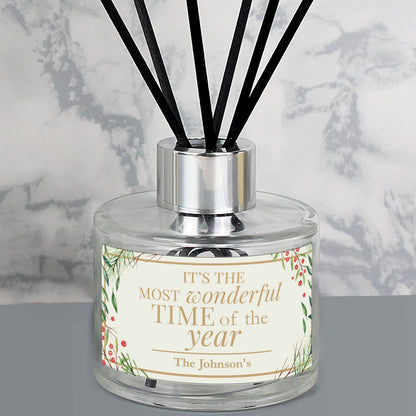Personalised 'Wonderful Time of The Year' Christmas Reed Diffuser - image 7