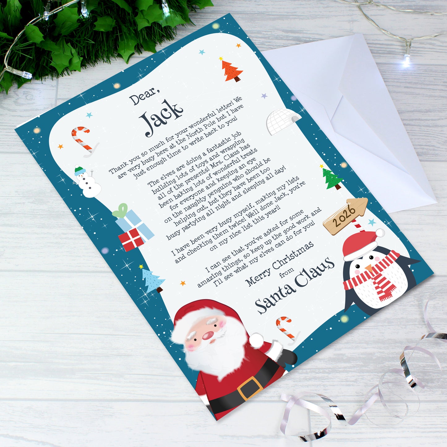 Personalised Christmas Penguin Letter - image 3