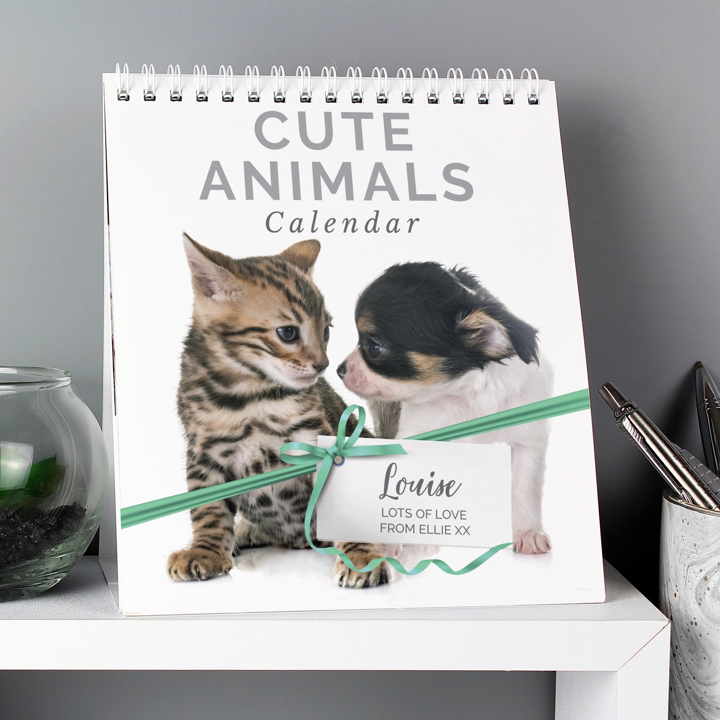 Personalised Cute Animals Desk Calendar from Heartfelt Gifts