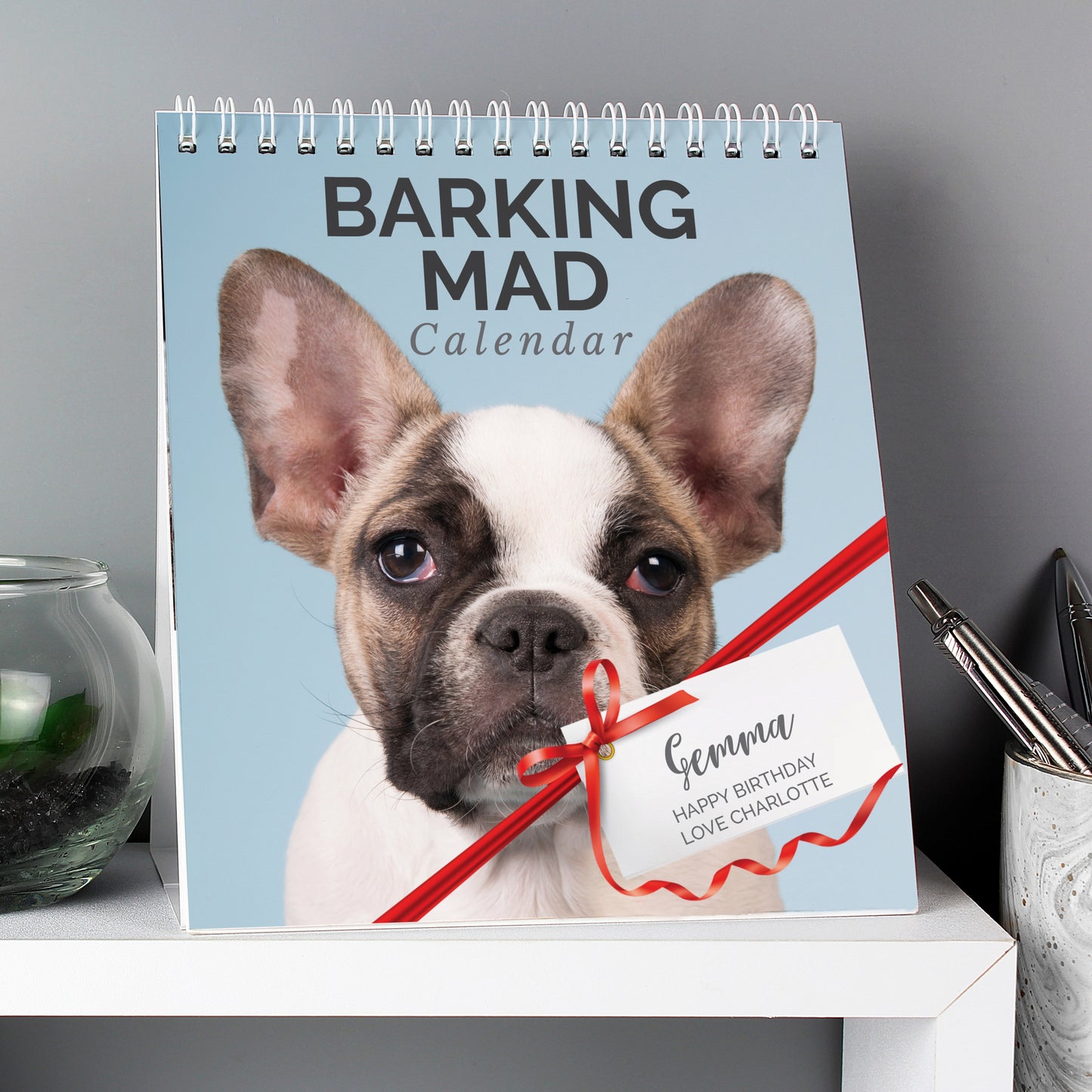 Personalised Barking Mad Dog Desk Calendar from Heartfelt Gifts