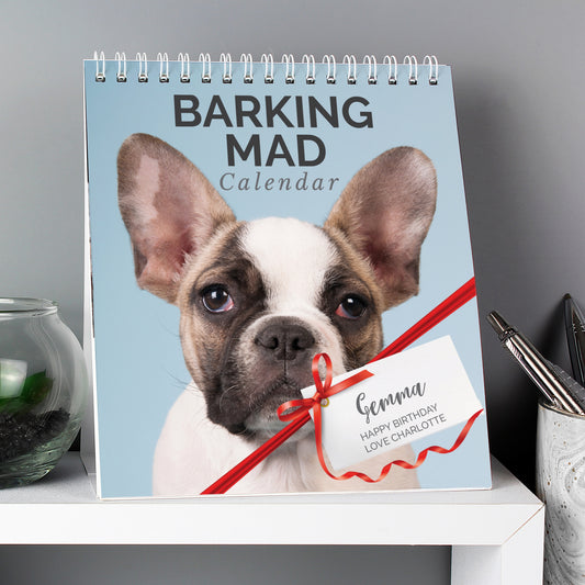 Personalised Barking Mad Dog Desk Calendar from Heartfelt Gifts