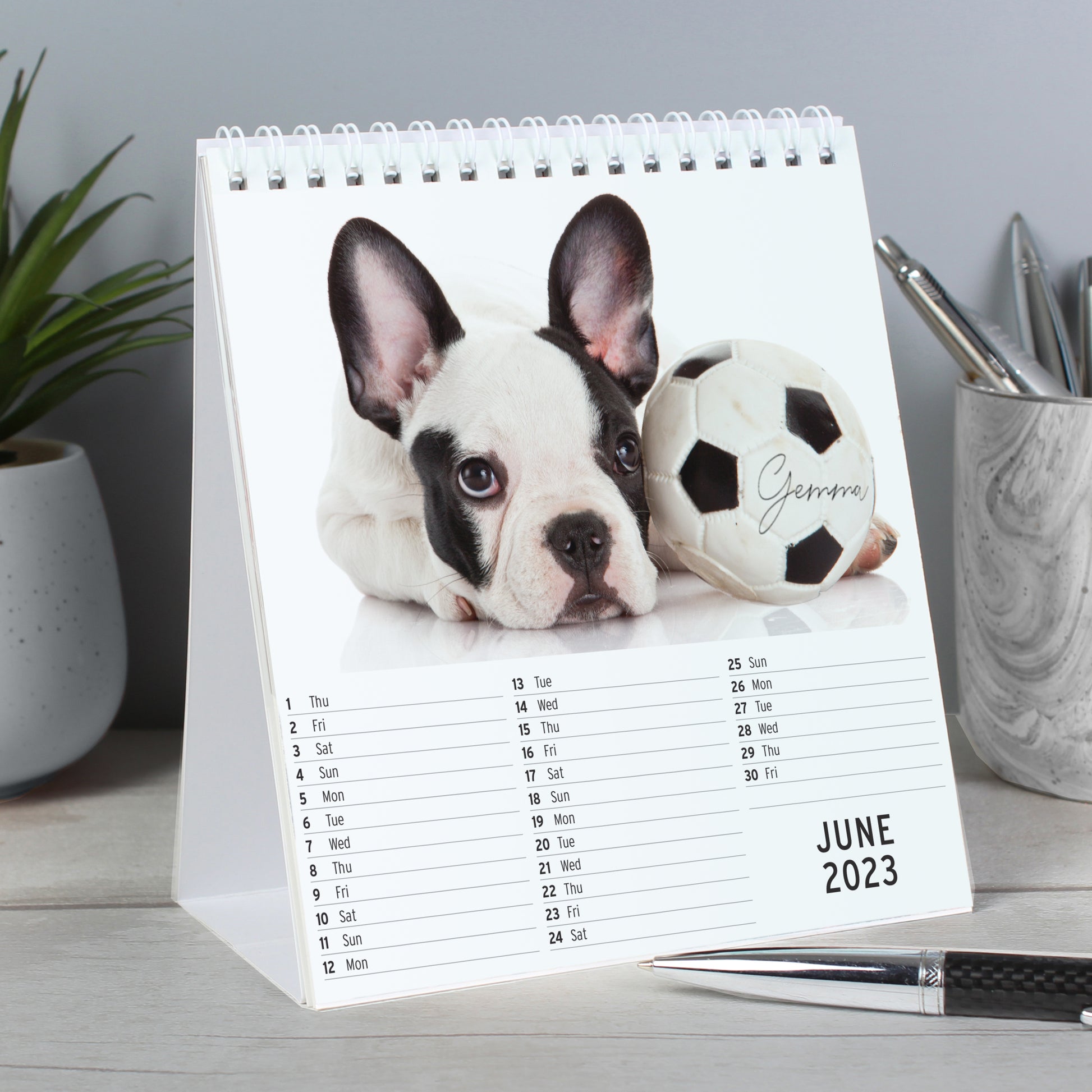 Personalised Barking Mad Dog Desk Calendar - image 2
