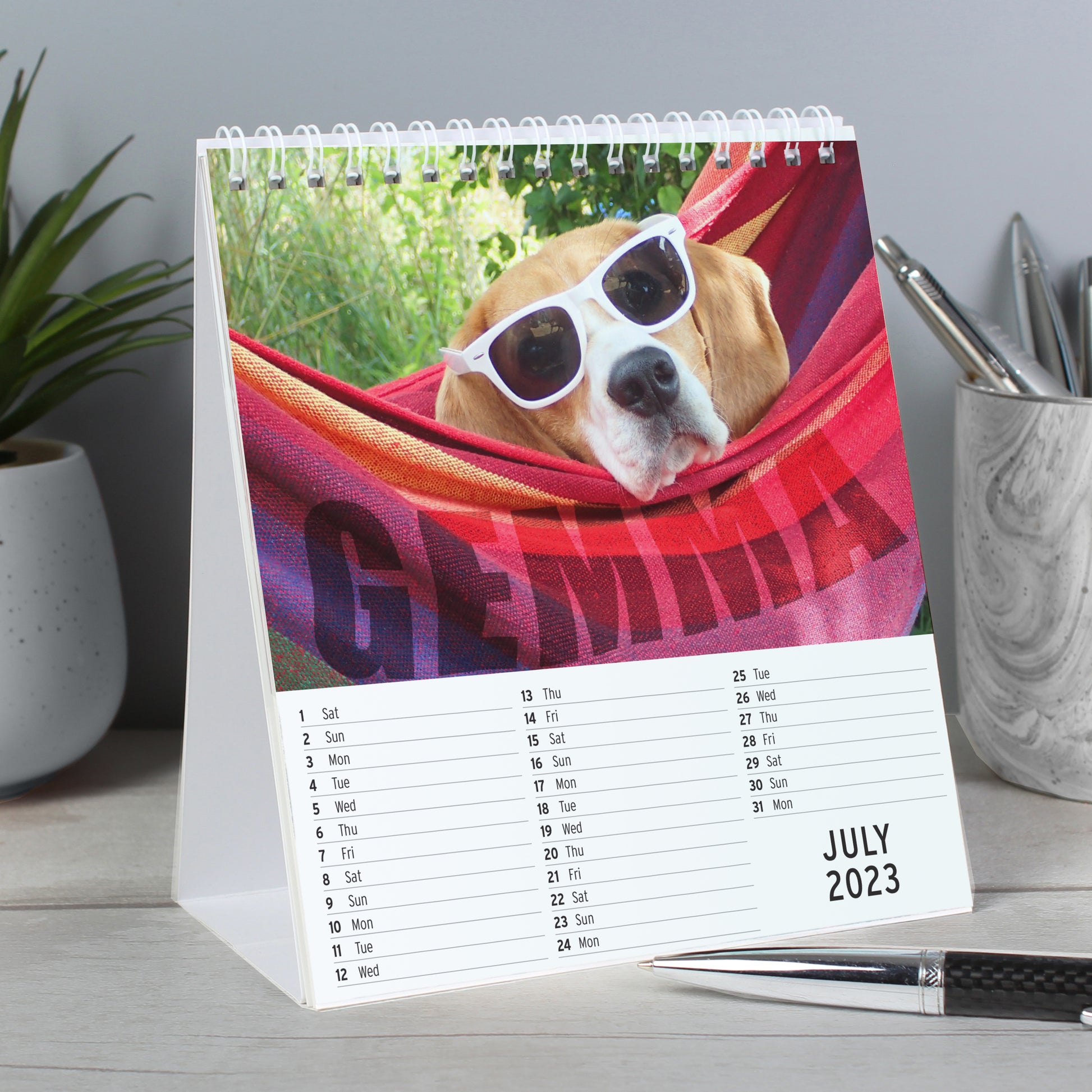 Personalised Barking Mad Dog Desk Calendar - image 3