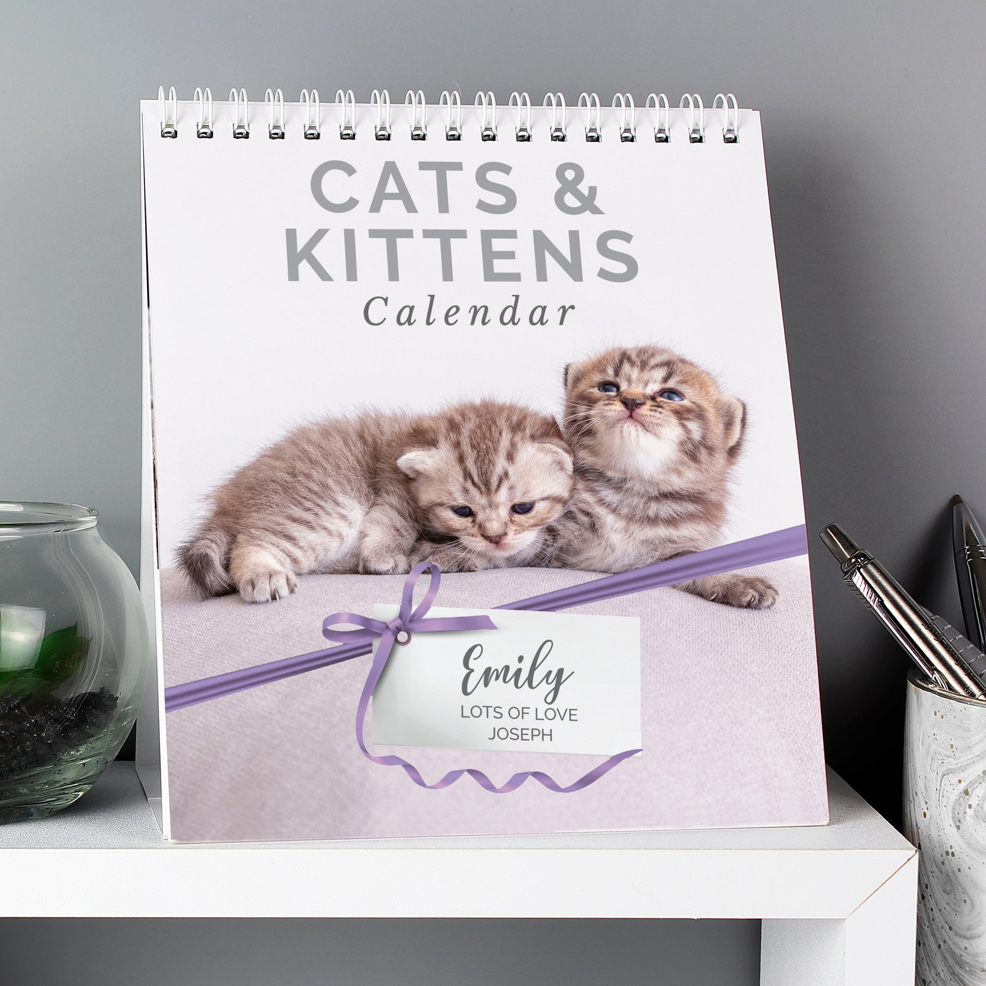 Personalised Cats and Kittens Desk Calendar from Heartfelt Gifts