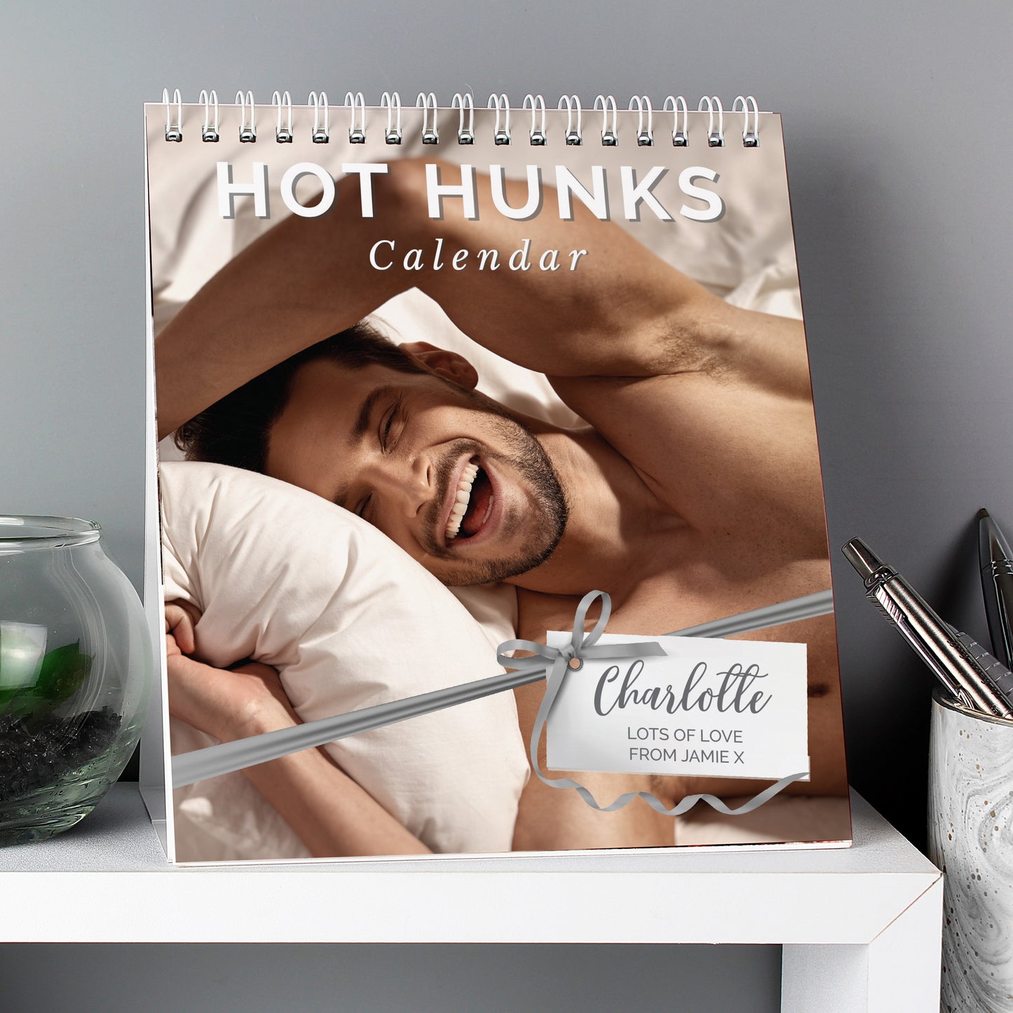 Personalised Hot Hunks Desk Calendar from Heartfelt Gifts