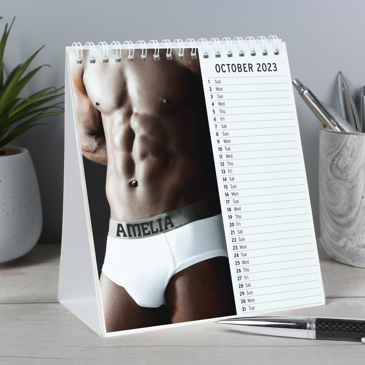 Personalised Hot Hunks Desk Calendar - image 3