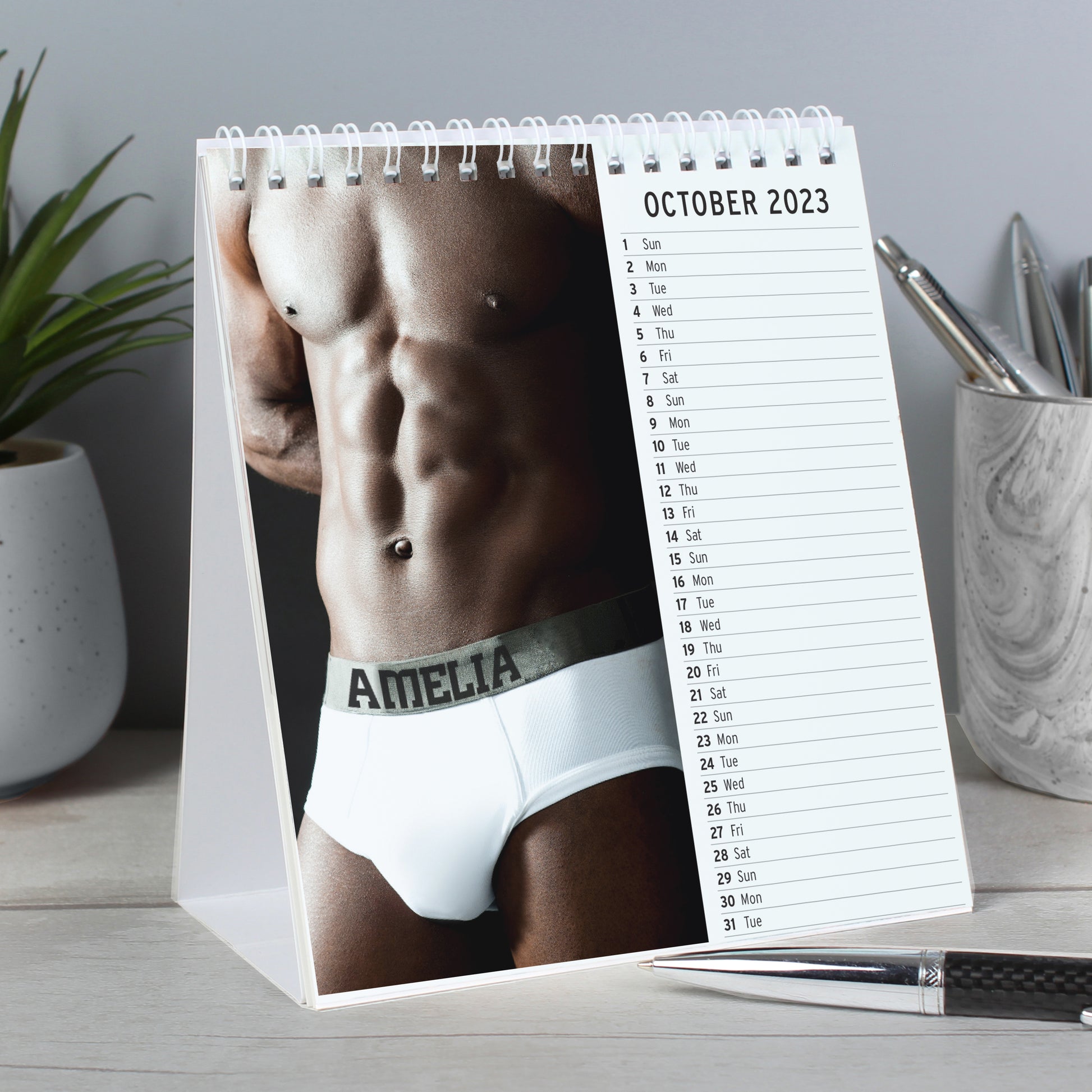 Personalised Hot Hunks Desk Calendar - image 3