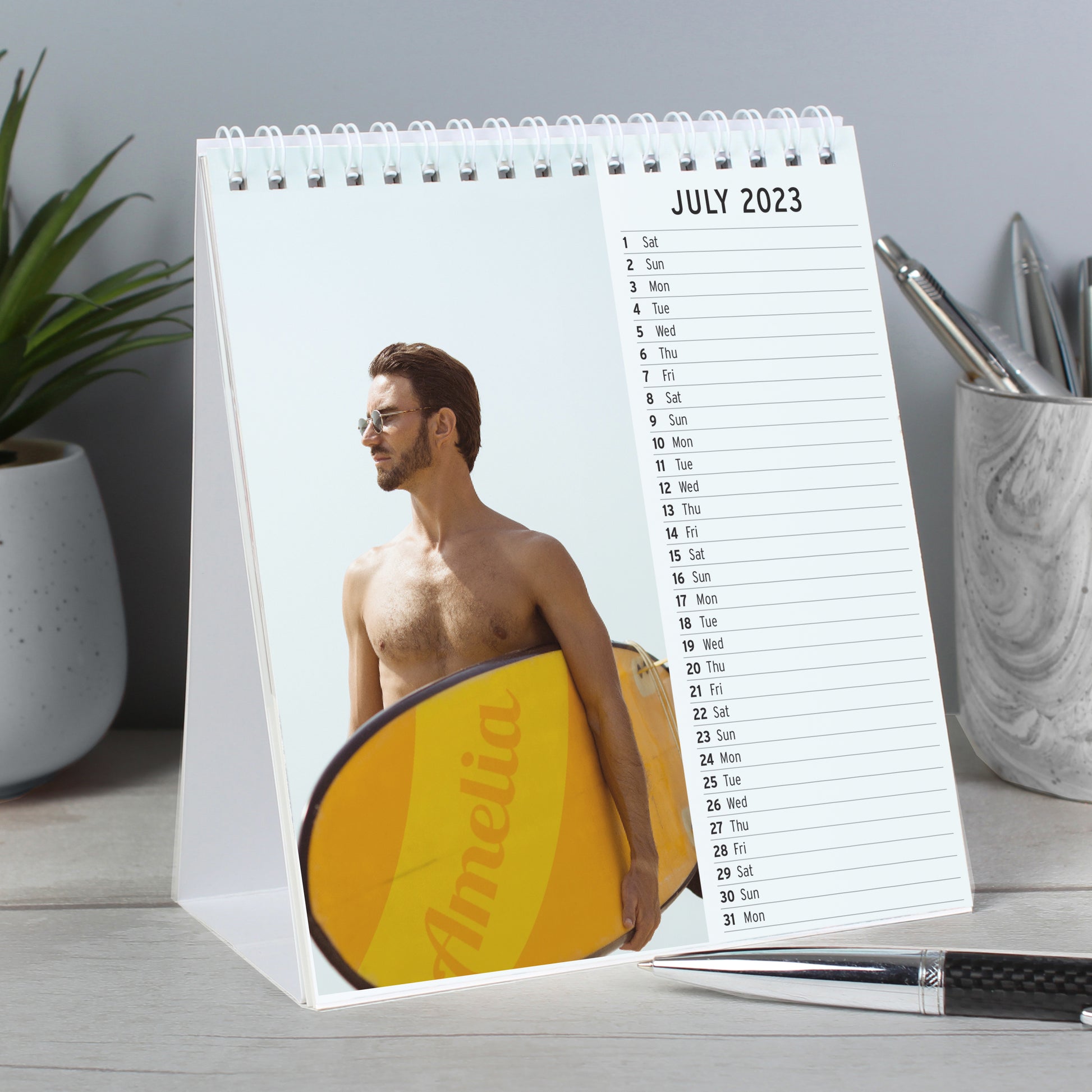 Personalised Hot Hunks Desk Calendar - image 4