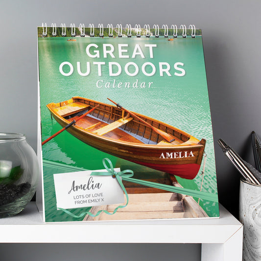 Personalised Outdoors Desk Calendar from Heartfelt Gifts