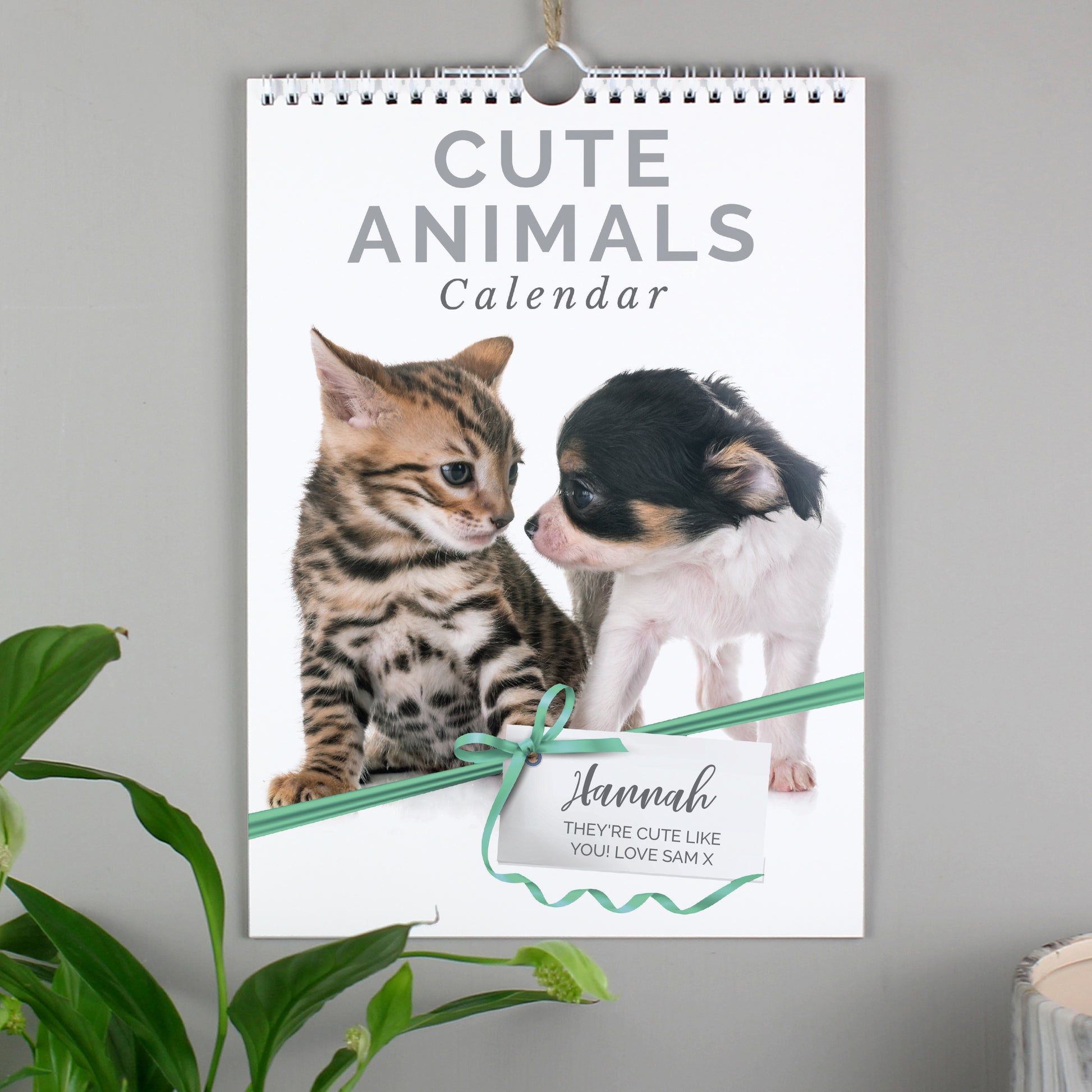 Personalised A4 Cute Animals Calendar from Heartfelt Gifts