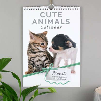 Personalised A4 Cute Animals Calendar from Heartfelt Gifts