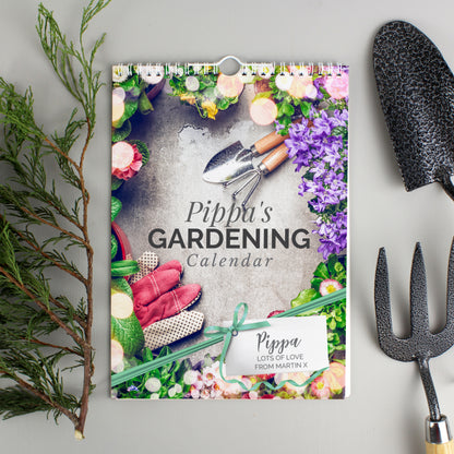 Personalised A4 Gardening Calendar from Heartfelt Gifts