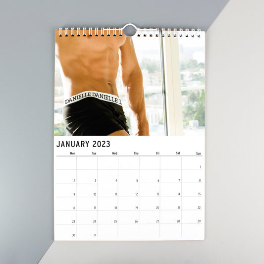 Personalised A4 Hot Hunks Calendar - image 2