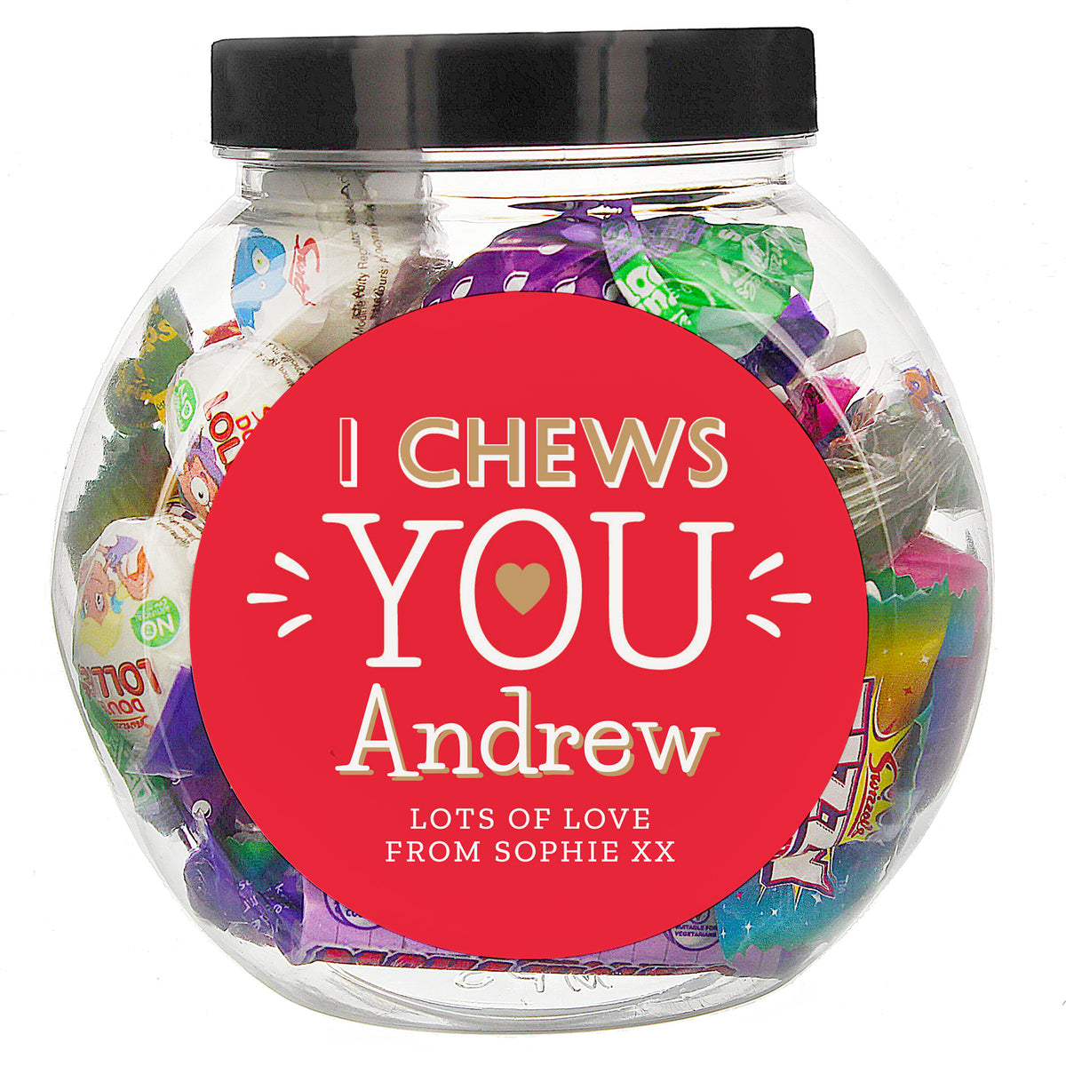 Personalised I Chews You Sweet Jar - image 2