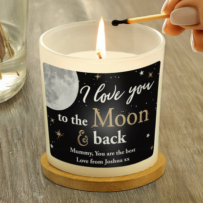 Personalised Moon & Back Scented Jar Candle - image 3