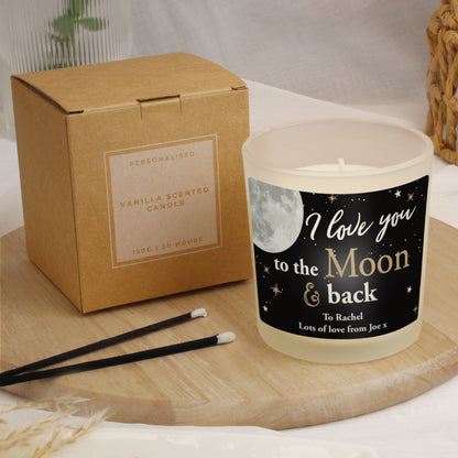 Personalised Moon & Back Scented Jar Candle - image 4