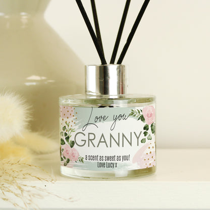 Personalised Abstract Rose Reed Diffuser from Heartfelt Gifts