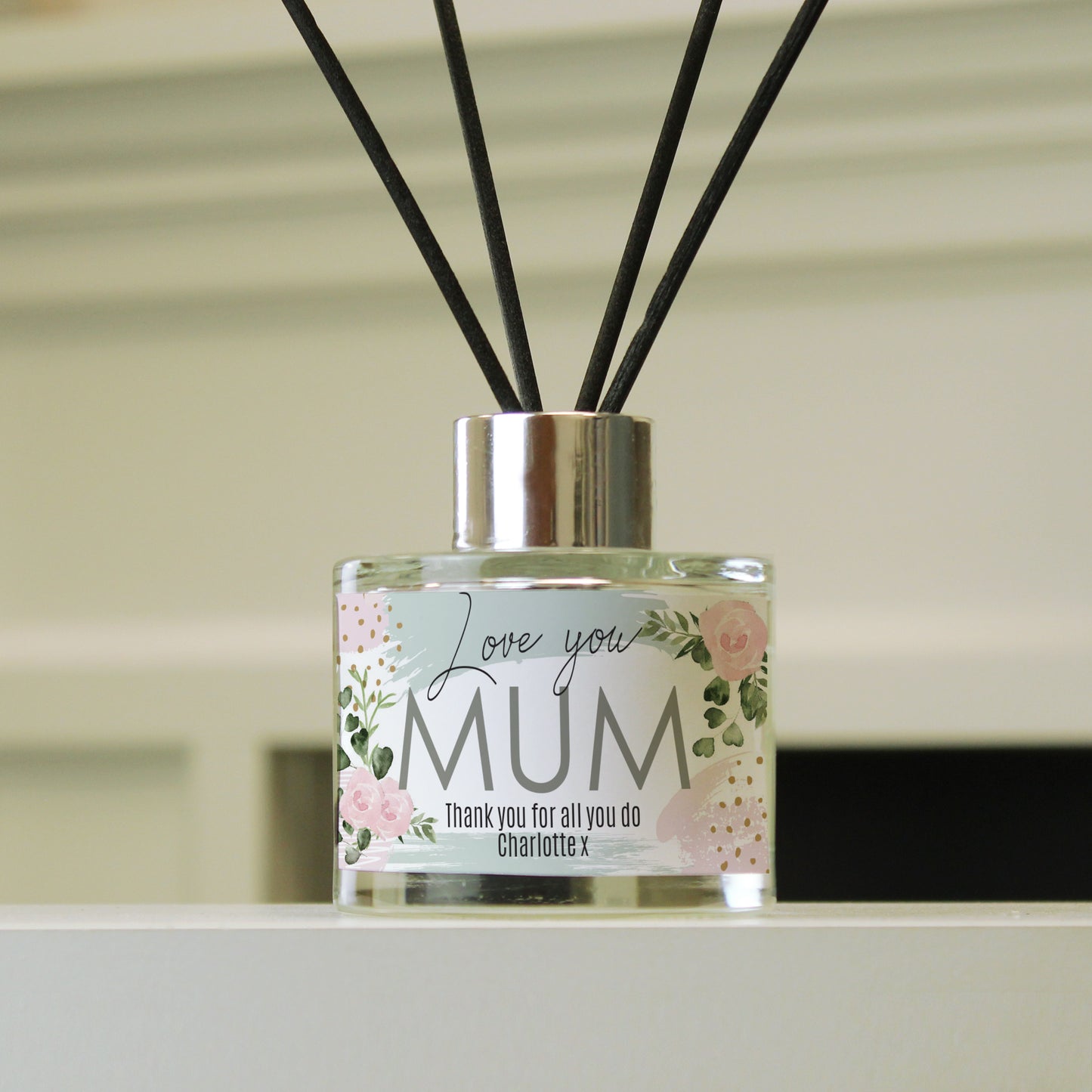 Personalised Abstract Rose Reed Diffuser - image 2