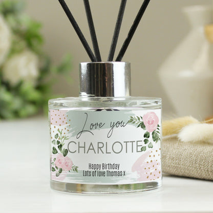 Personalised Abstract Rose Reed Diffuser - image 3