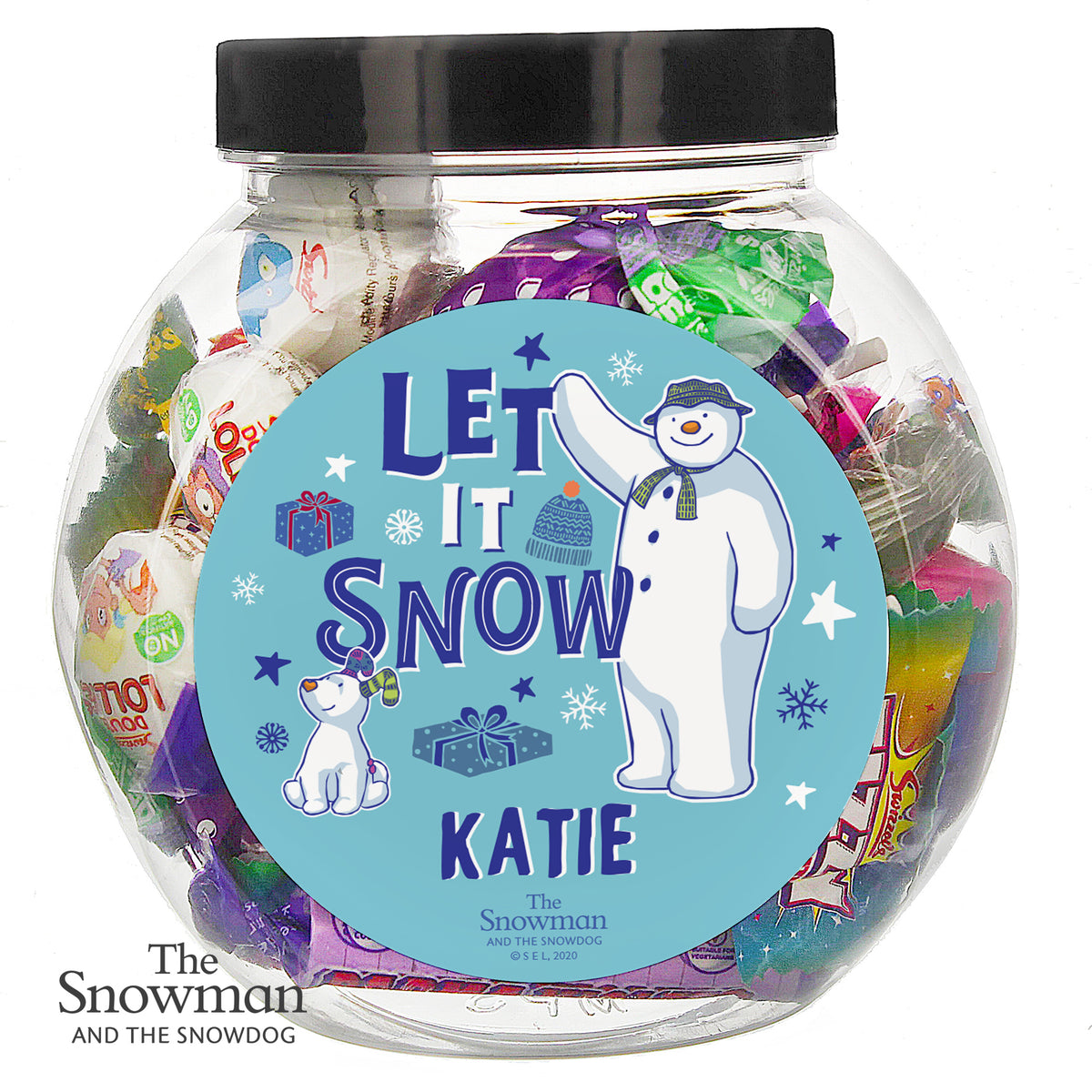 Personalised The Snowman and the Snowdog Sweet Jar - image 4