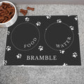 Personalised Black Pet Bowl Mat from Heartfelt Gifts
