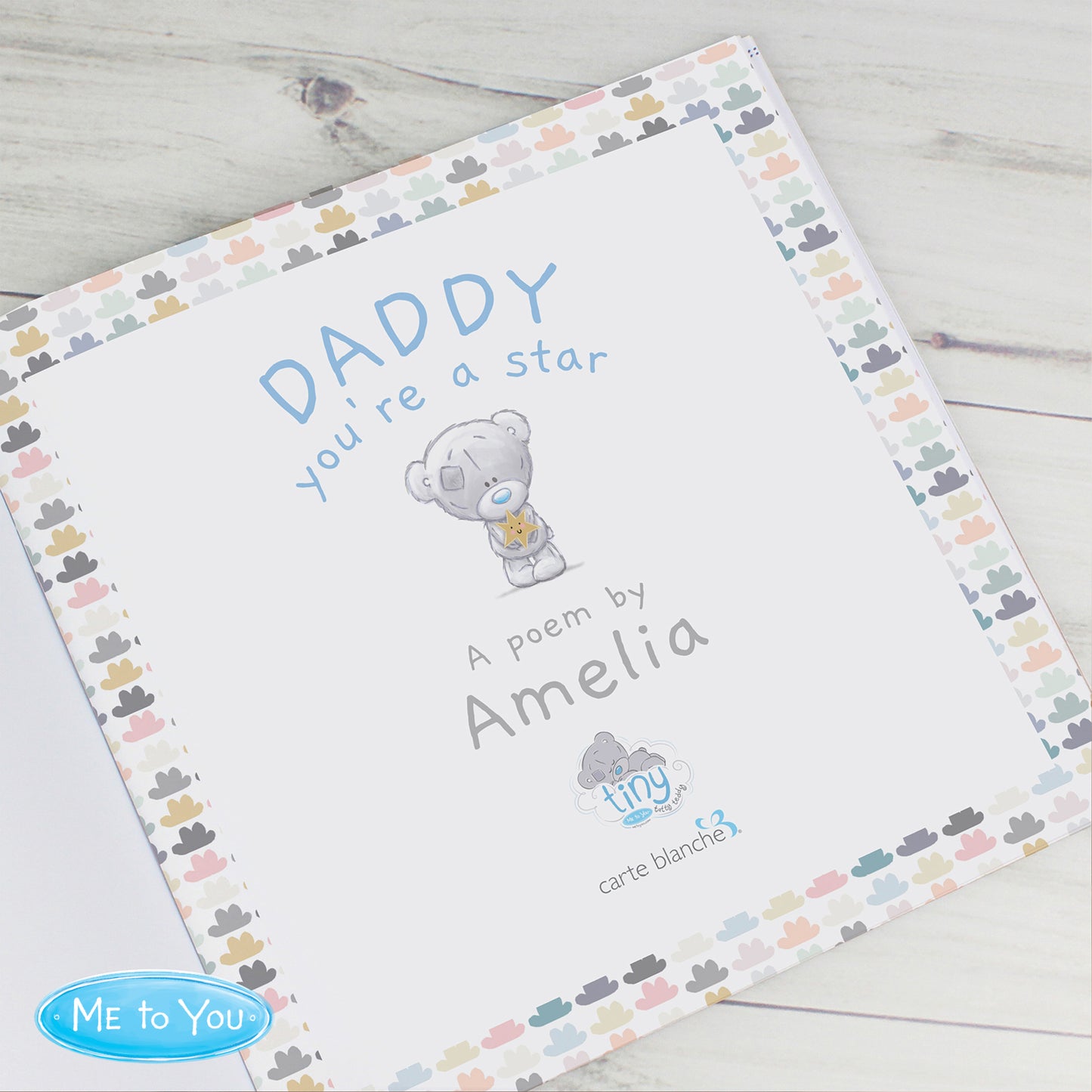 Personalised Tiny Tatty Teddy Daddy You're A Star Poem Book - image 4