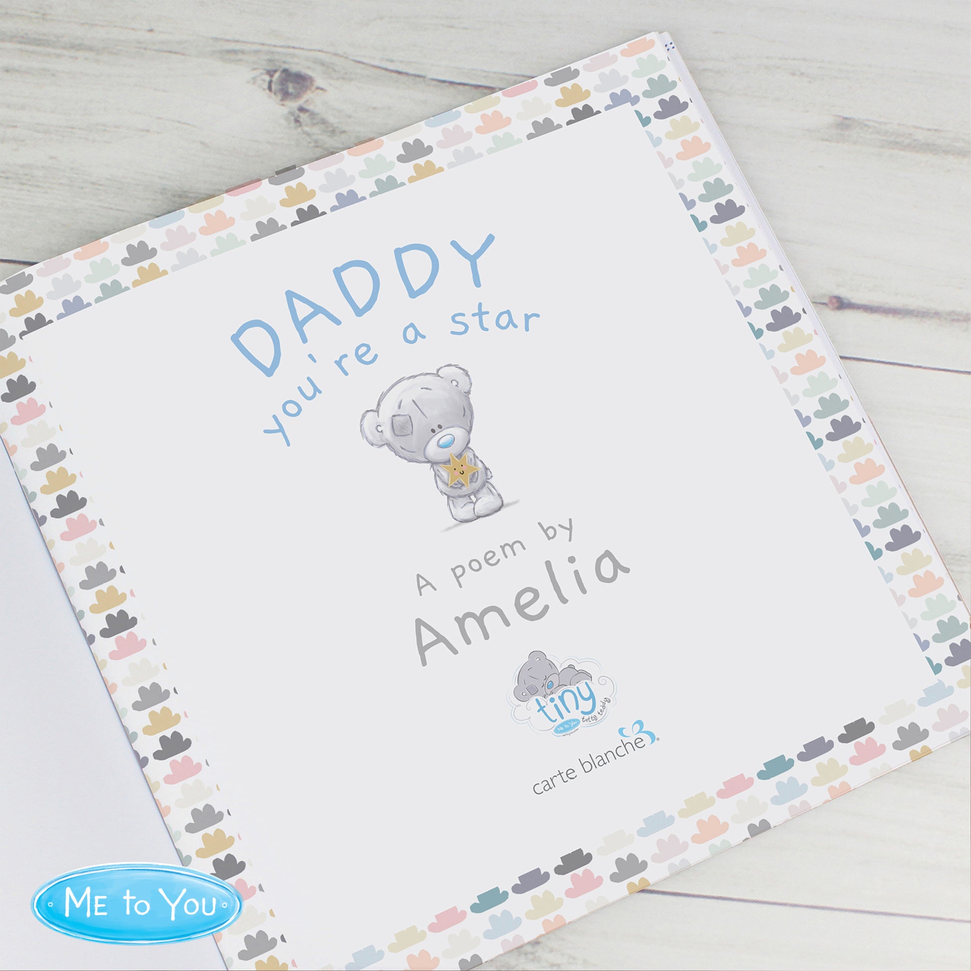 Personalised Tiny Tatty Teddy Daddy You're A Star Poem Book - image 4