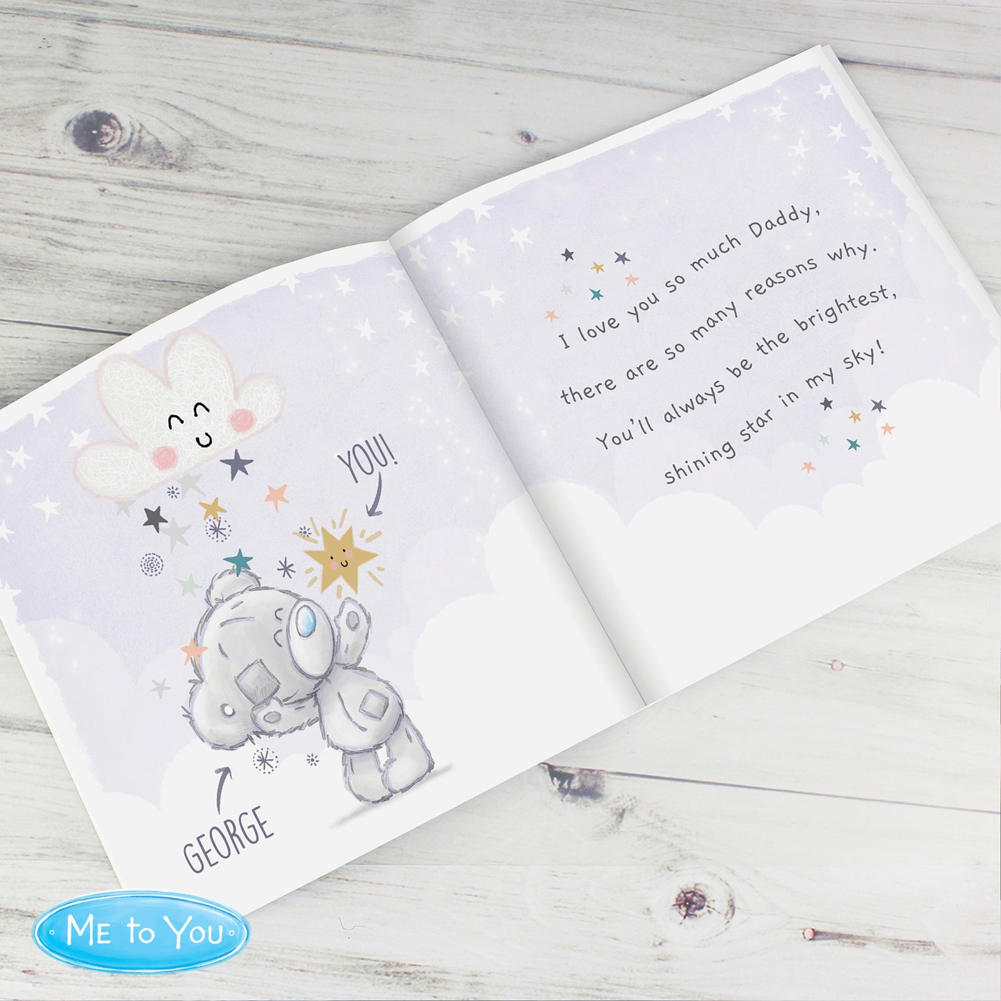Personalised Tiny Tatty Teddy Daddy You're A Star Poem Book - image 9