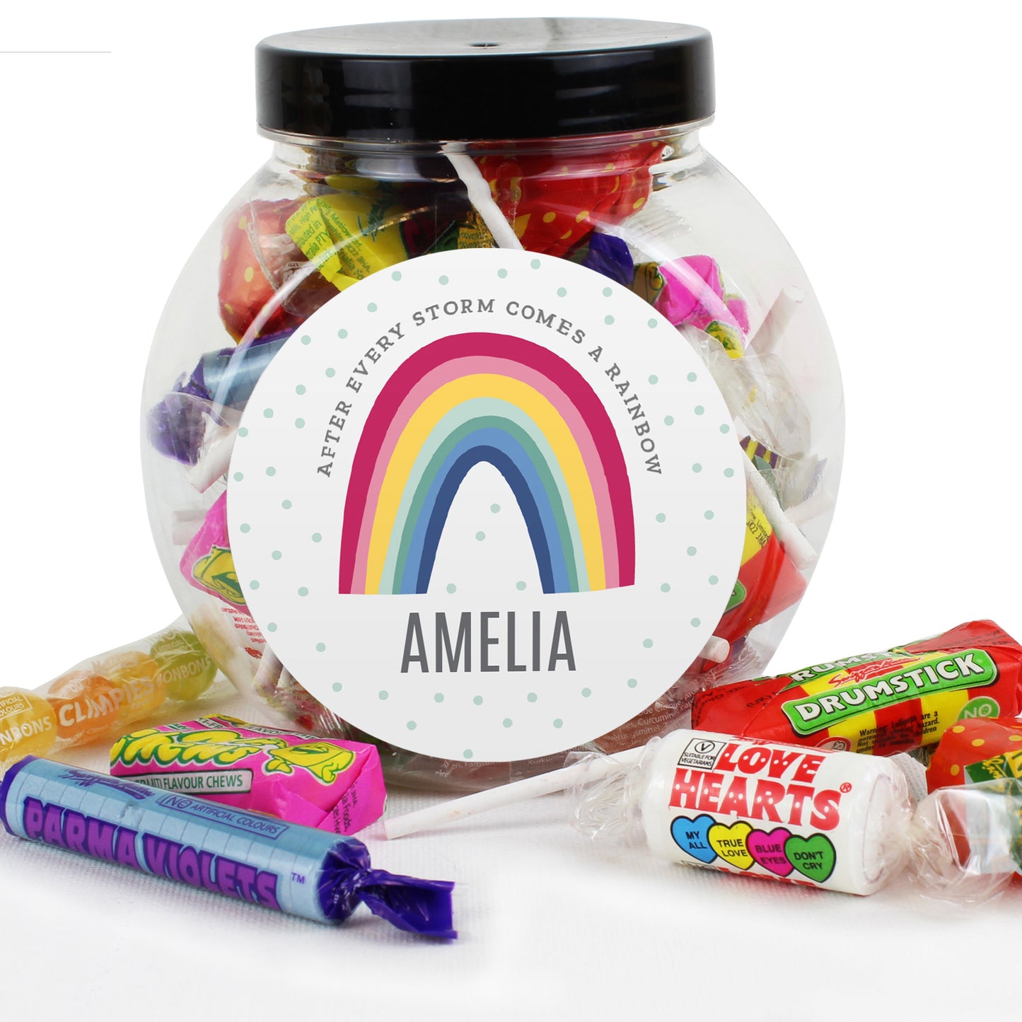 Personalised Rainbow Sweet Jar - image 2
