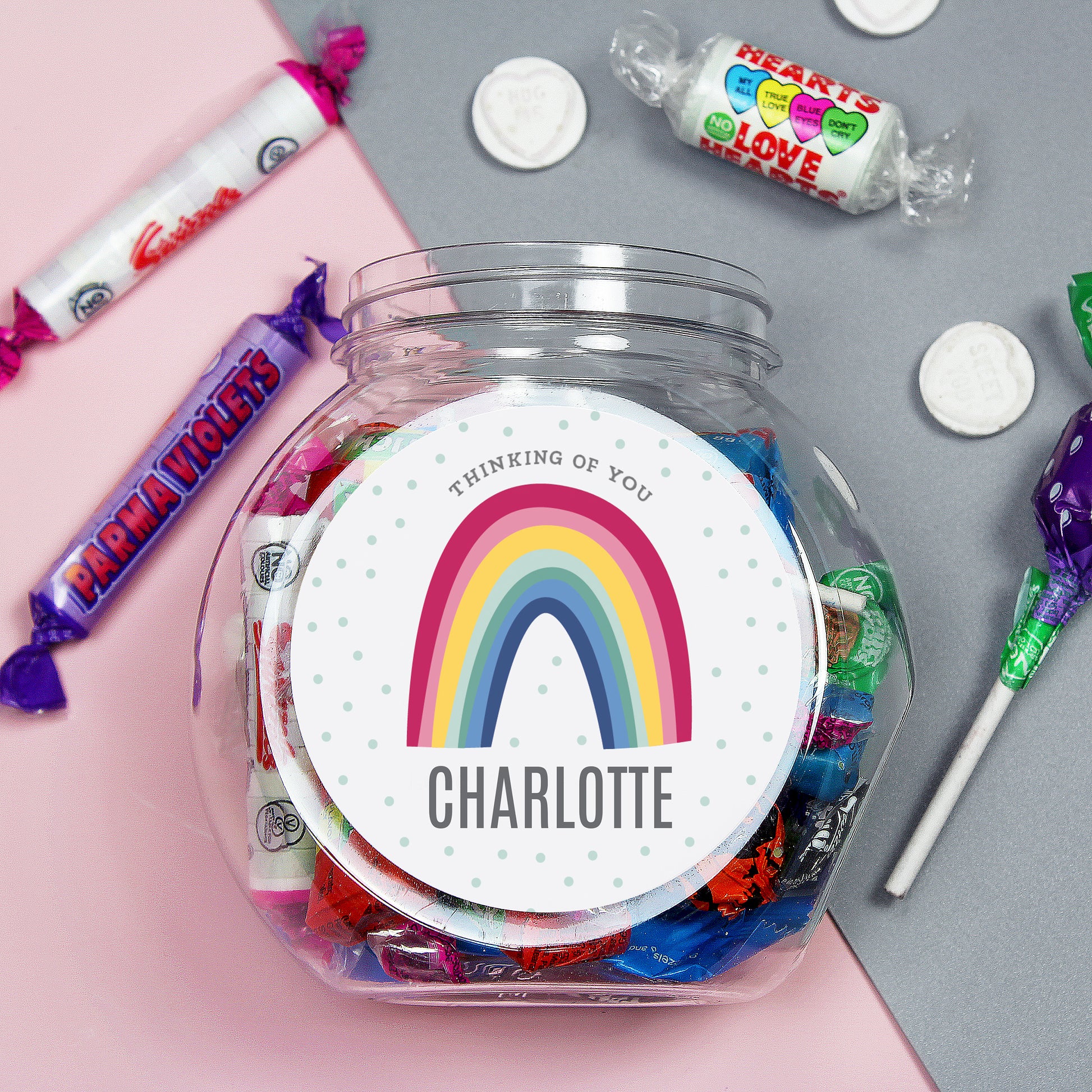 Personalised Rainbow Sweet Jar - image 4