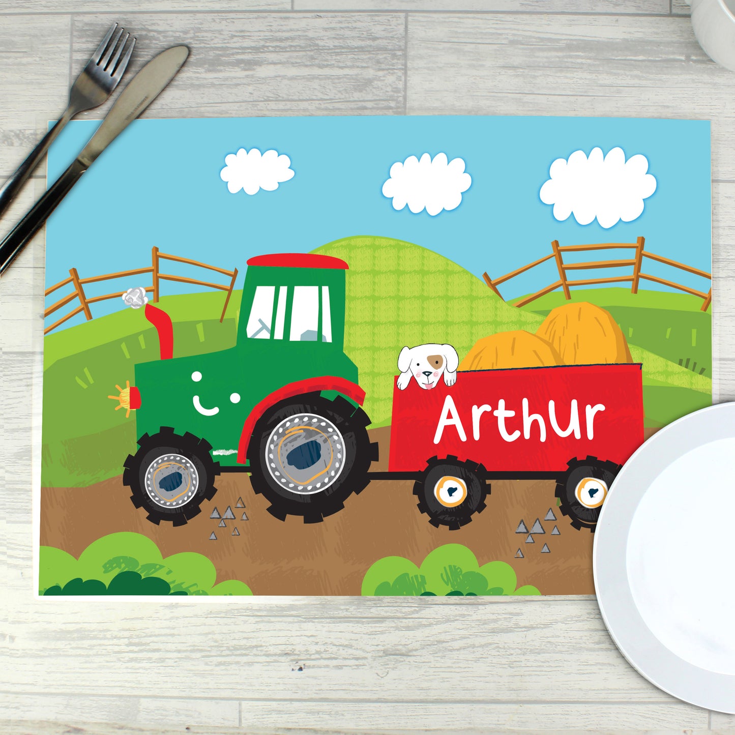Personalised Tractor Placemat from Heartfelt Gifts