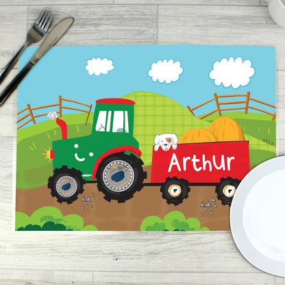 Personalised Tractor Placemat from Heartfelt Gifts