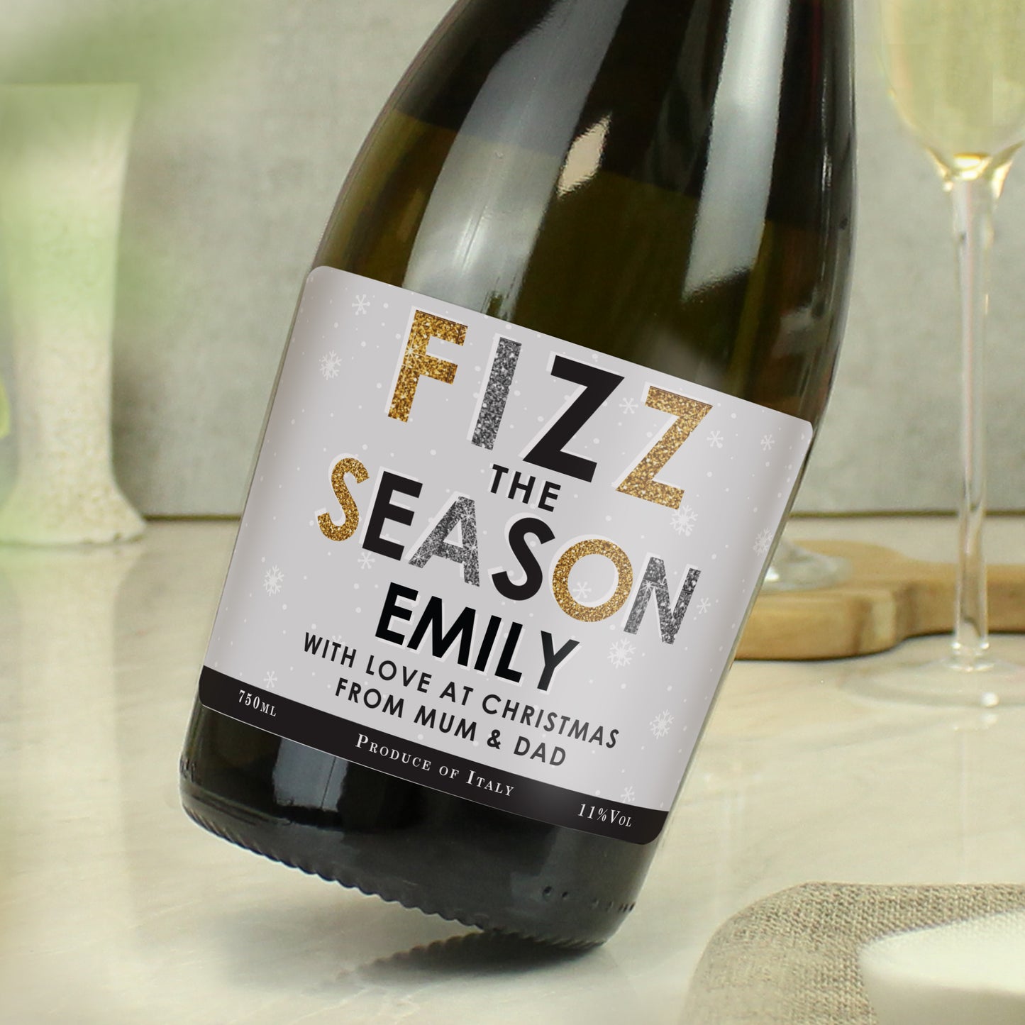 Personalised Fizz The Season Bottle of Prosecco - image 3