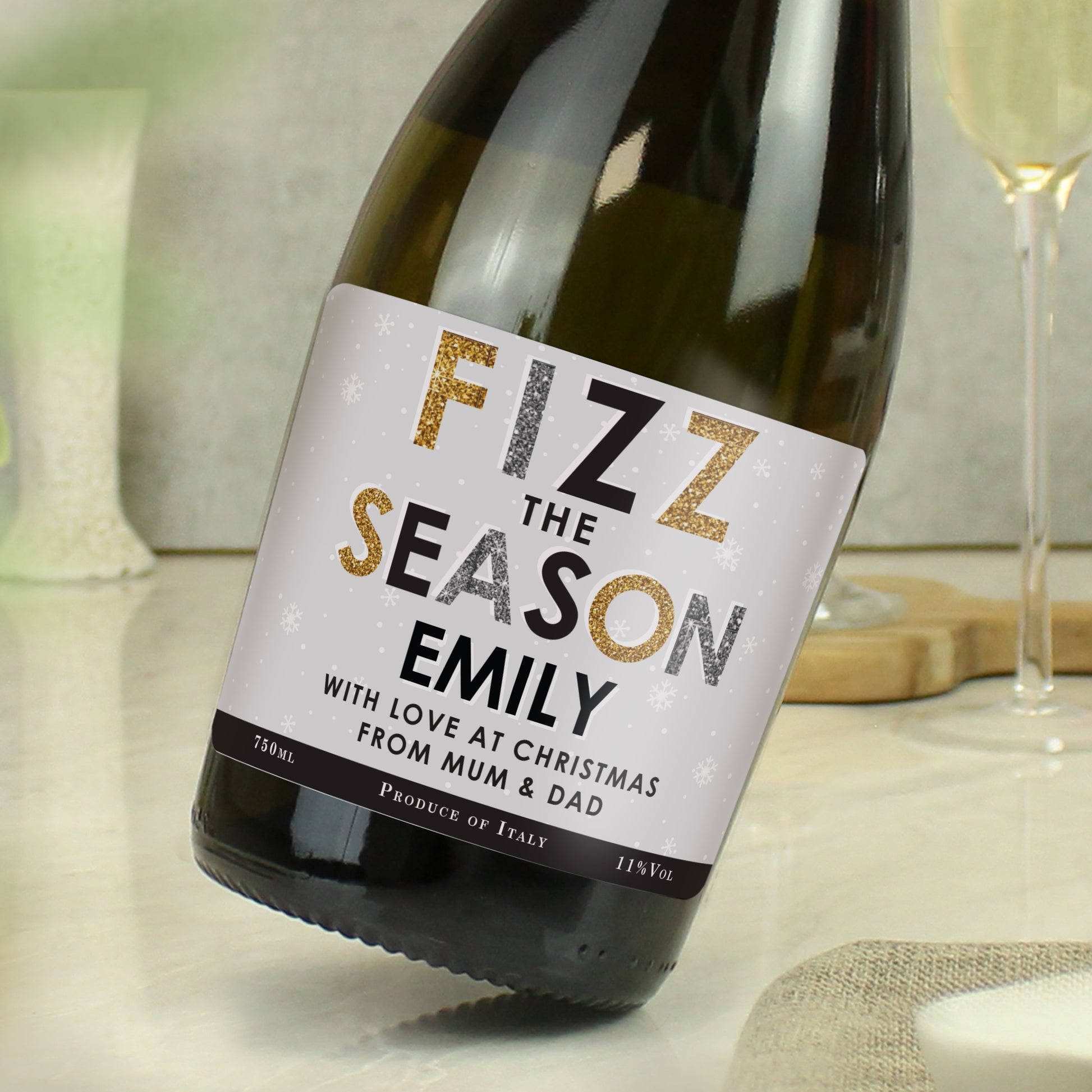 Personalised Fizz The Season Bottle of Prosecco - image 3