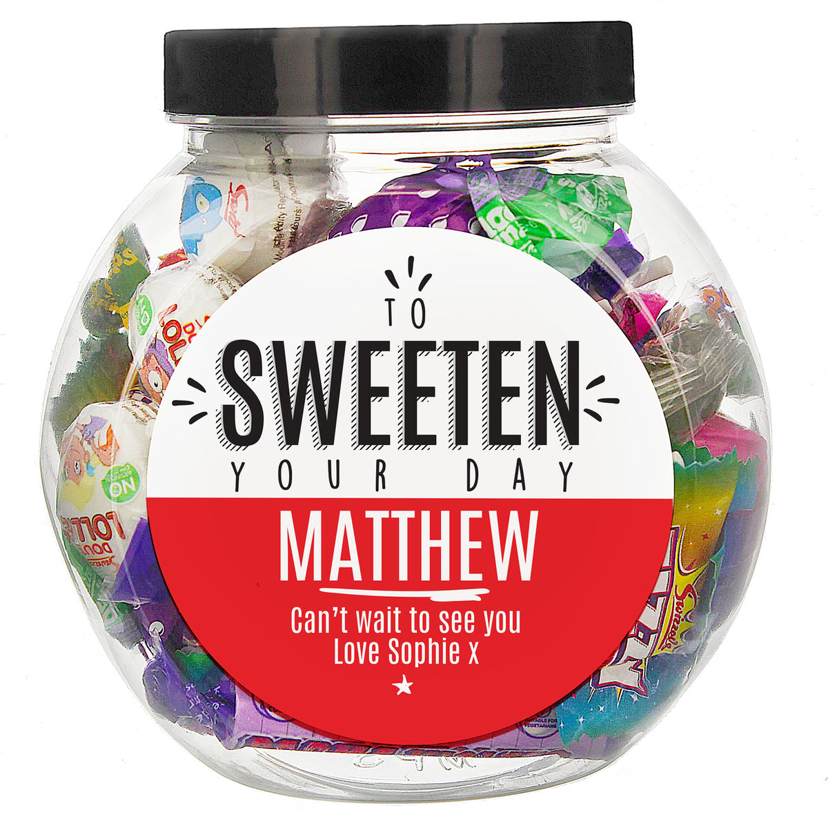 Personalised To Sweeten Your Day Sweet Jar - image 2