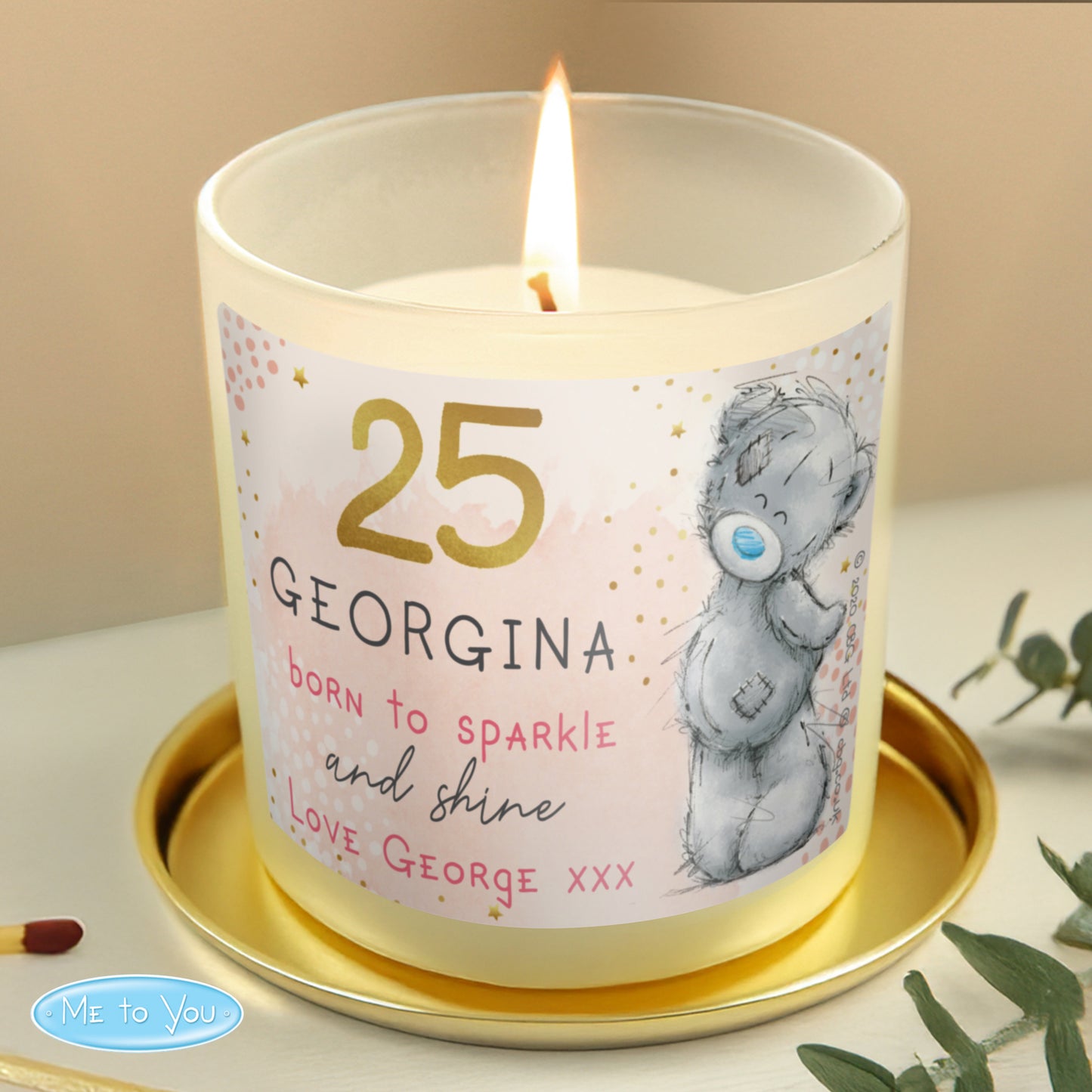 Personalised Me To You Sparkle & Shine Birthday Scented Jar Candle - image 2
