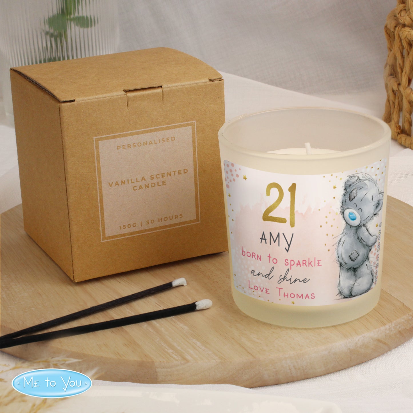 Personalised Me To You Sparkle & Shine Birthday Scented Jar Candle - image 4