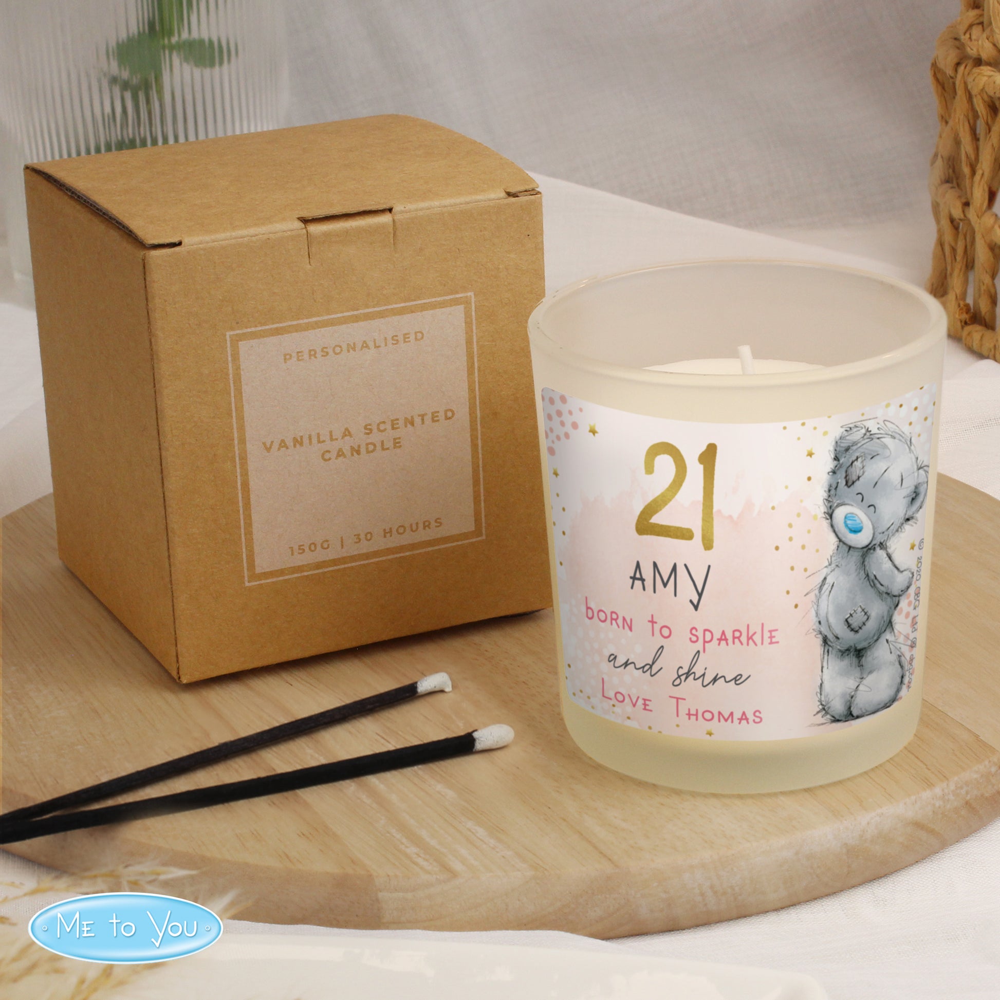Personalised Me To You Sparkle & Shine Birthday Scented Jar Candle - image 4
