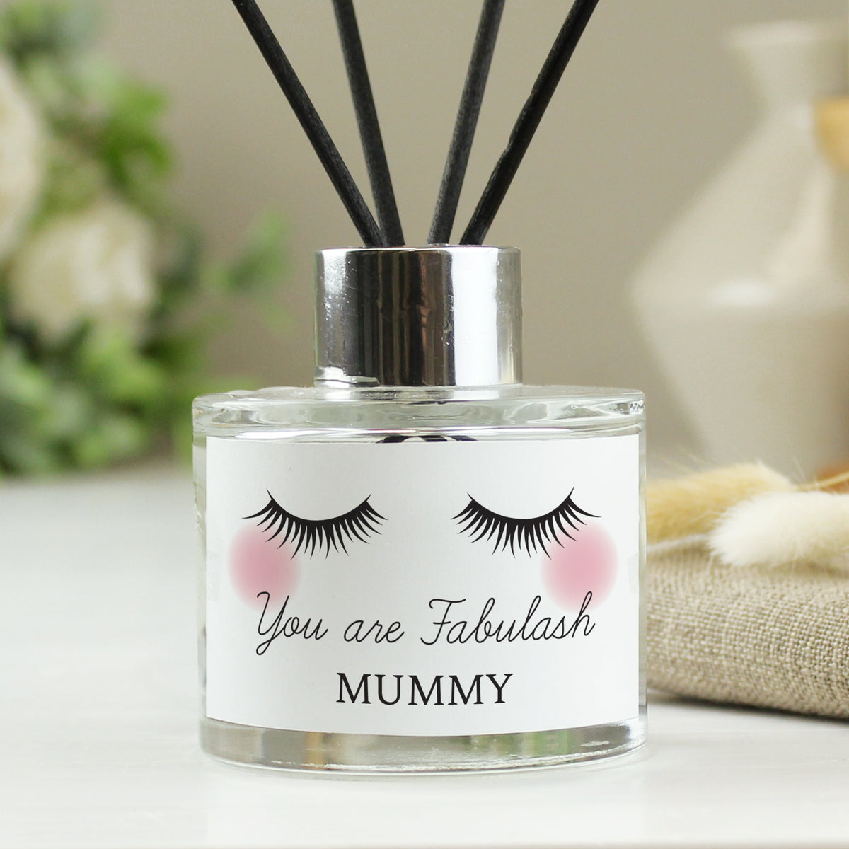 Personalised Eyelashes Reed Diffuser from Heartfelt Gifts