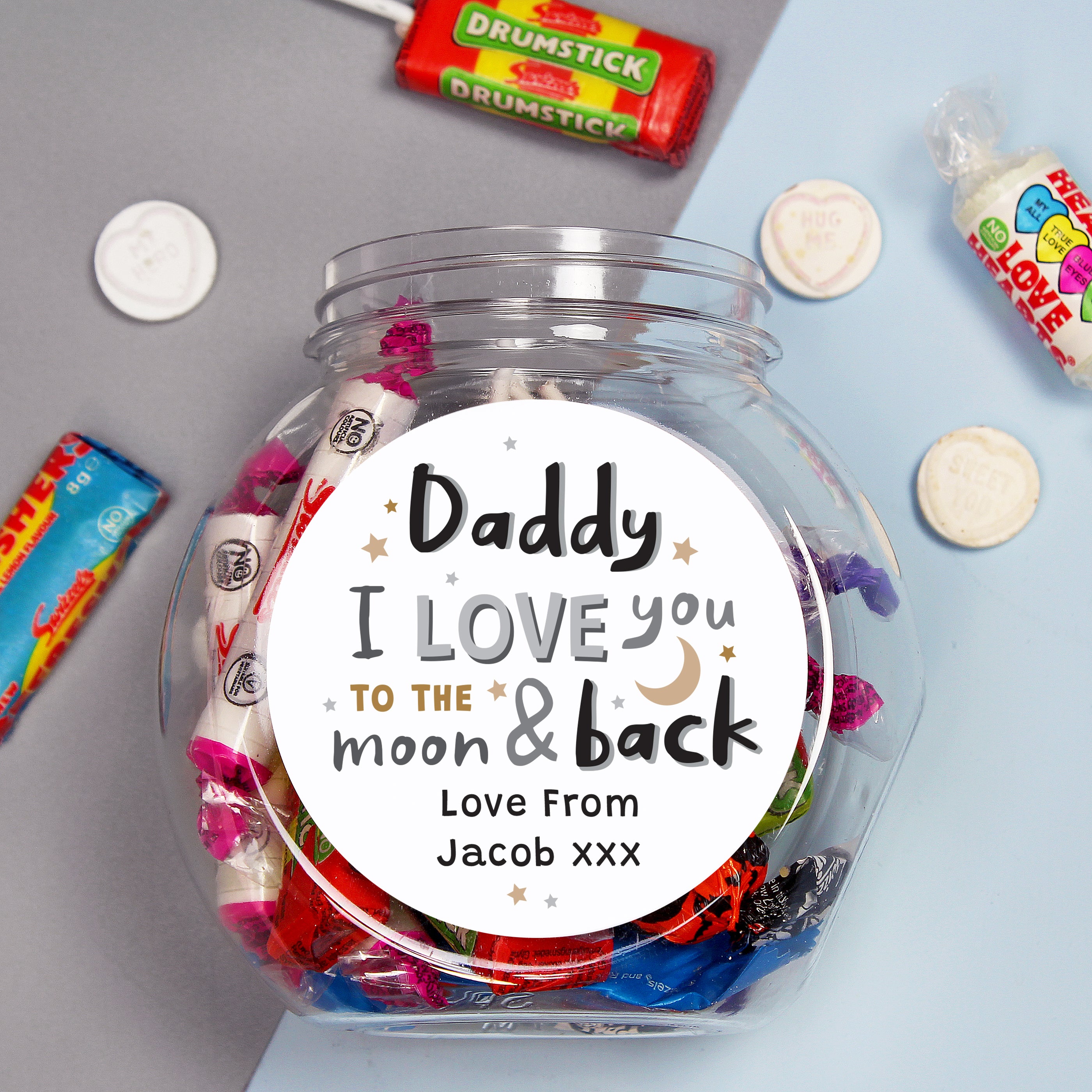 Personalised To the Moon and Back Sweet Jar from Heartfelt Gifts