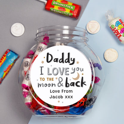 Personalised To the Moon and Back Sweet Jar from Heartfelt Gifts