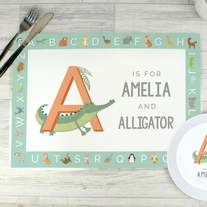 Personalised Animal Alphabet Placemat from Heartfelt Gifts
