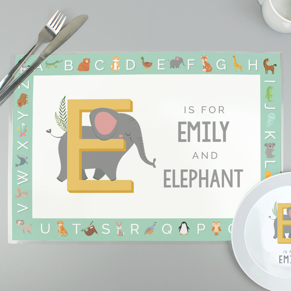 Personalised Animal Alphabet Placemat - image 3