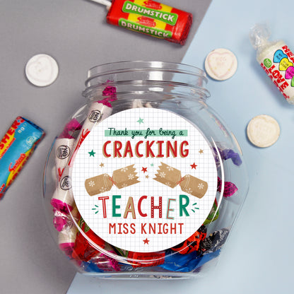 Personalised Cracking Teacher Sweet Jar - image 2